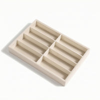 8-Compartment Jewelry Organizer Tray with Dividers Open-Top Jewelry Tray with Dividers Shallow Scratch-Resistant for Vanity