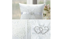 Wedding Band Pillow White Band Bearer Pillow Soft for Engagement Party