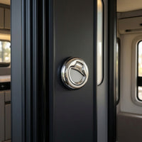 Stainless Steel Embedded Pull Handle Lock Mirror-Polished Flush Pull Lock Low-Profile Hardware Compact for Recreational Vehicle Panels