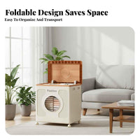 Collapsible Bin with Wheels Large Capacity Storage Box Durable Construction