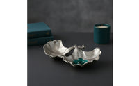 Metal Leaf Tray Textured Leaf Tray Elegant for Coffee Table, Console