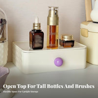 Desktop cosmetic Case with Drawers Clear View Lid Cosmetics Organizer for Bedroom