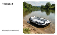 Inflatable Fishing Boat Thickened Material Heavy Duty Inflatable Boat Wear-Resistant Foldable Dinghy for Anglers, Fishers, Lakes, Beach, Camping Trips