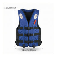 Adjustable Life Vest with Buckles Padded Buoyancy Vest with Straps Sleeveless Quick-Dry for Boaters, Fishing