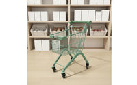 360-Degree Swivel Wheels Toy Grocery Trolley Realistic Design Children's Play Shopping Trolley for Toddlers, Playroom
