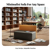 Minimalist Design Modular Block Sofa Easy to Clean Foam Block Couch Set Stain Resistant Commercial Furniture Waterproof for Office Workers, Business Owners, Reception Area, Library, Retail Shop, Small Areas