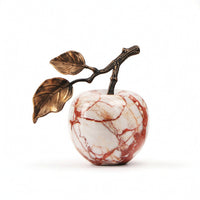 Tabletop Ornament with Branch-and-Leaf Top Polished Decor for Entryway Console, Coffee Table