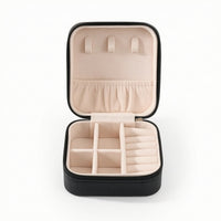 Travel Jewelry Case Lightweight Zippered Jewelry Box Soft for Travelers, Suitcase, Handbag