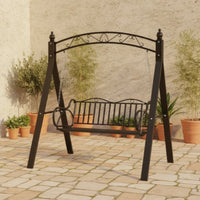 Two-Person Swing Bench Freestanding Patio Swing with Stand Outdoor for Couples, Garden, Backyard