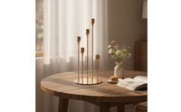 5-Arm Candelabra Sleek Five-Arm Candelabra Taper Candle Holder Stable Candlestick Holder Stand Sturdy for Event Planners