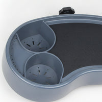 Hydrotherapy Bath Tray with Beverage Holders Oval Clamp Spa Side Table Non Slip