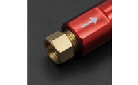2 Pieces Residual Brake Pressure Valve with Fittings Anodized Drum Brake Valve Red Inline for Car Builders, Garage Builds