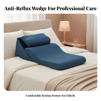 Washable Cover Bedridden Patient Positioning Pillow Multi-Functional Adjustable Bed Incline System for Elderly, Bedroom, Hospital