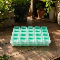 Seedling Pots, 5cm, With Water Saucer, PP Material, Semi-transparent, Set of 3, For Succulents, Sowing, Cuttings