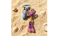 Beach-Inspired Scuba Keychain with Carabiner Lightweight Diver Keychain with Mini Cylinder Compact Silicone Bag Charm with Charms Portable for Backpacks