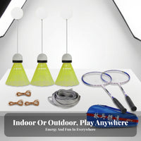 Carrying Bag Indoor Sports Gear Elastic Cords Overhead Mounted Badminton Comeback Set for at Home