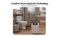 Smart Toilet Seat Instant Water Heating Smart Toilet Seat Cover Adjustable Temperature for Homeowners, Families, Restroom, Home