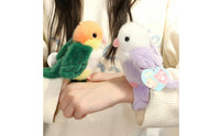 Parrot Stuffed Keychain Gift Idea Parrot Stuffed Bracelet Bird Wrist Toy Giftable Snap Bracelet Stuffed Creature Cute