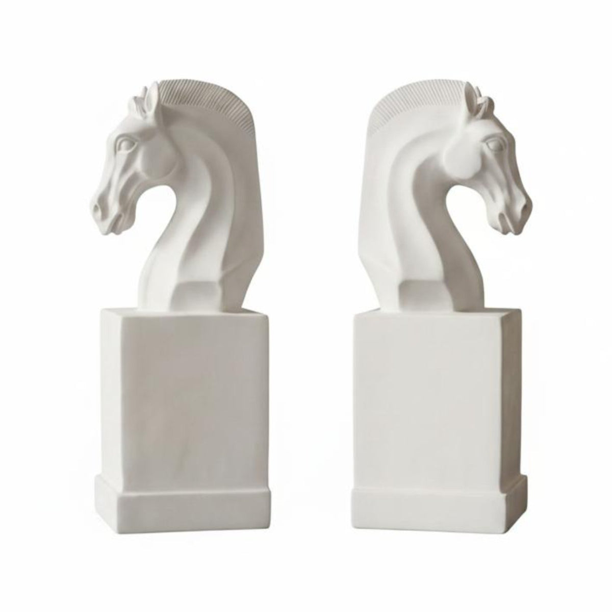 2 Pieces Horse Head Bookend Artistic Design Light Equine Sculpture Book Support Multifunctional Modern Decorative Book Ends for Office