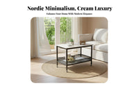 Nordic design 2-Tier Rolling End Table Modern Minimalist Design Household Furniture Light Luxury Utility Cart Easy to Move for Apartment Dwellers, Office Workers, Living Room, Small Spaces, Bedroom, Balcony