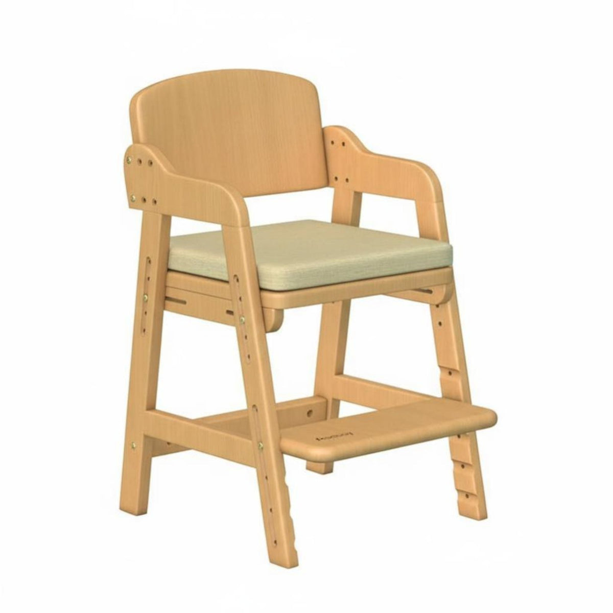 Japanese design Adjustable Wooden Learning Chair Grows with Your Child Height-Adjustable Wooden Chair Multifunctional children's Furniture Multi-Purpose for Preschoolers, Toddlers, Parents, Dining Room, Homeschool Environment, Playroom, Classroom