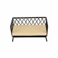 Miniature Wrought Iron Sofa Social Media Design Dollhouse Sofa Miniature Couch Includes Pillows 1/12 Scale Couch Delicate