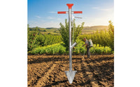Flexible Hose Point Seeding Shovel T-Handle Fertilizing Shovel Pointed Head Hand Planting Tool Long Shaft for Farmers, Gardeners, Farmland, Garden Area