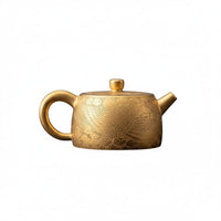 Clay Teapot Handmade Engraved Teapot Drip Pour Gold Tea Pot for Gift