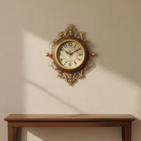 Ornate European Wall Clock Easy to Read Home Decor Item