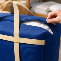 Large Capacity Moving Storage Bag for Quilts and Clothes, Thickened Woven Luggage Organizer