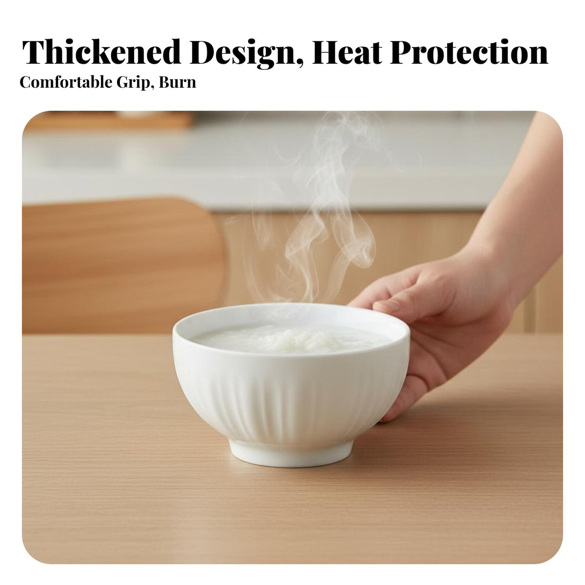 Underglaze Ceramic Dinnerware Set, Cream Porcelain Bowls & Plates, High Temperature, Home Use, 2024 New Combination