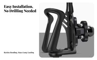 Motorcycle Cup Holder Drill Installation Motorcycle Drink Holder Universal Fit Cycle Water Bottle Mount for Cyclists, Commuters, City Commuting