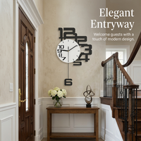 Modern Minimalist Wall Clock, Silent Sweep Movement, Decorative Art Piece, Battery Operated Timepiece, Living Room Decor