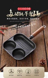 Cast Iron Multi-Function Breakfast Pan with Non-Stick Surface, Egg and Burger Cooker, Suitable for Induction Cooktops