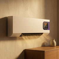 2000W Wall-Mounted Electric Heater White Electric Wall Heater Black Grille Home Heating Rectangular