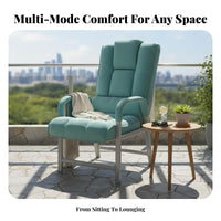 Adjustable spine supportrest Recliner with Footstool Ergonomic Design Padded Chair and Ottoman Set Sturdy Frame Armchair Easy Assembly for restice Workers, Homeowners, Living Room, Bedroom, Small Spaces, study reading corner