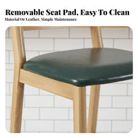 Nordic design Wooden Counter Stool with Backrest Light Luxury Kitchen Island Stool with Backrest Modern bar designHeight Chair Minimalist for Adults, residents, Business Owners, Cafe, Restaurant, Reception Area, morning dining corner