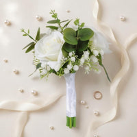 Artificial Bridal Bouquet Bridal Handheld Floral Arrangement Lightweight for Brides