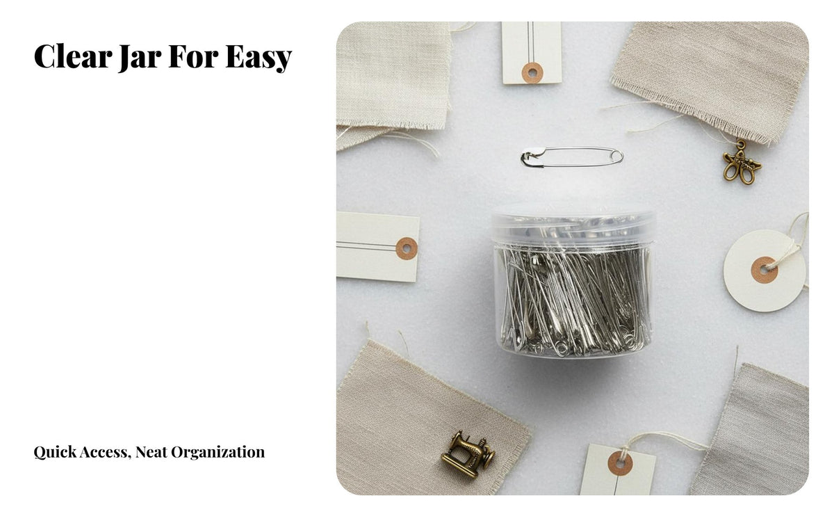 Secure Lock Safety Pin Sturdy and Long-Lasting Tagging Pin Thickened for Seamstresses, Homemakers, Household, Craft Room, Home Repair