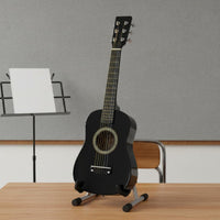 Solid Wood 25 Inch Guitar Easy to Play Toy Guitar Lightweight Portable for Beginners, Learning, Practice