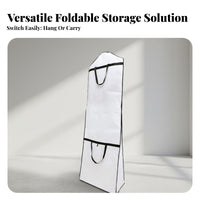 Dustproof Wedding Dress Bag With Handles Long Gown Storage Bag Large Capacity Foldable Suit Cover Wrinkle-Wrinkle-Resistant Protection for Brides, Travelers, Photo Studio