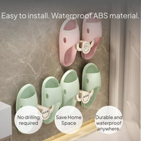 No-Drill Wall Mounted Slipper Rack Bathroom Hook