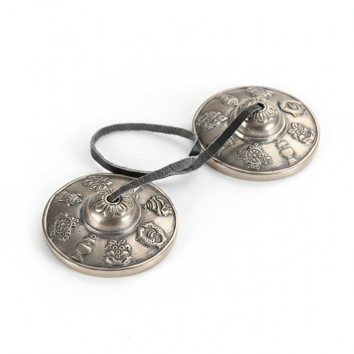 Cymbals with Strap Handcrafted Hand Cymbals Bright Percussion for Practitioners, Meditation