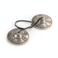 Cymbals with Strap Handcrafted Hand Cymbals Bright Percussion for Practitioners, Meditation