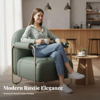 Industrial Design Upholstered Tub Armchair Retro Design Cafe Sofa High-Density Foam Cushion Commercial Furniture Easy to Clean for Restaurant Owners, Interior Designers, Bar, Reception Area, Hotel Lobby