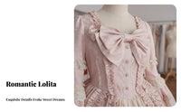 Doll-Like Princess Dress Voluminous Skirt Multi-Layered Lace Patchwork Dress Ribbon Feature Cosplay Formal Gown Vintage Inspired