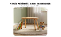 Nordic Design ovalShaped Table with rabbit Chairs Height Adjustable kids' Desk and Chair Rounded Corners children's Furniture Easy to Clean for Preschoolers, Toddlers, Parents, Kindergarten, Playroom, Classroom, Living Room