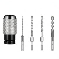 150 Mm Drill Bit Adapter Set Knurled Wrench Drill Adapter Cylindrical Tool Accessory Metal