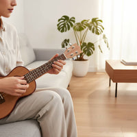 Preamp 24 Inch Ukulele Pickup System Tone Controls Ukulele Built-in Tuner String Instrument Polished Fretboard for Beginners, Students, Performance, Practice