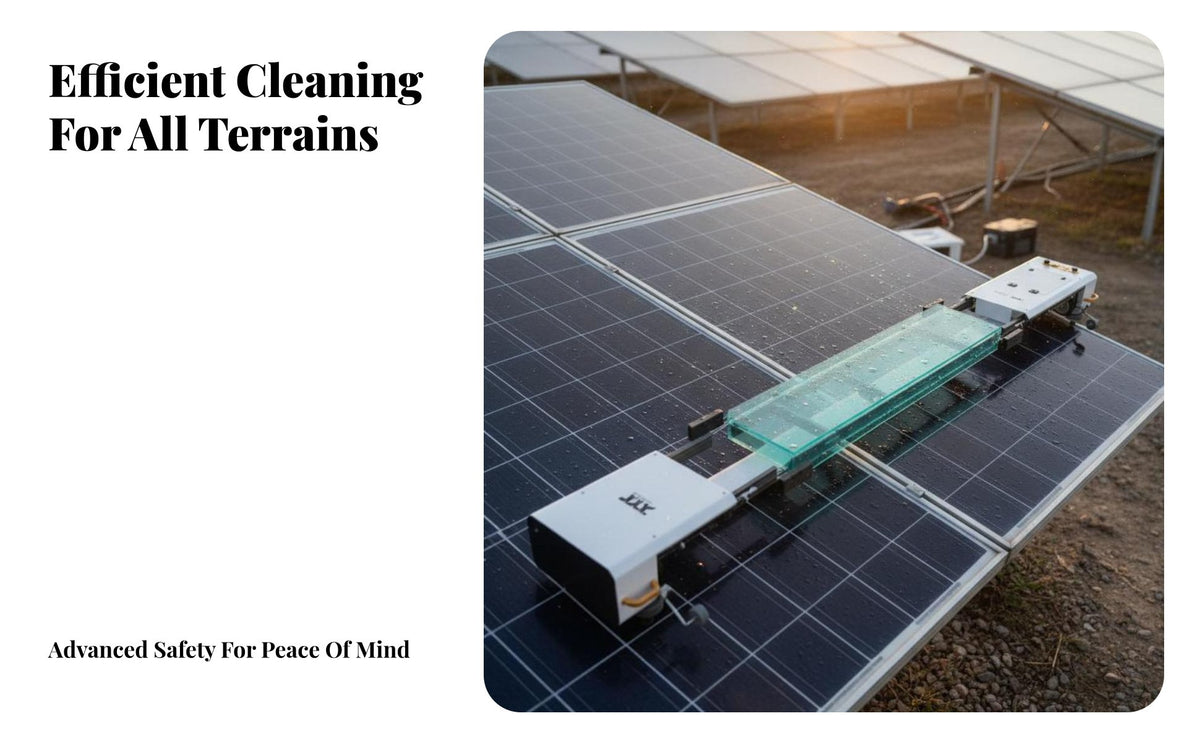 Suspended Photovoltaic Cleaning Machine Heavy-Duty Photovoltaic Module Cleaning Robot Adjustable Angle Head Hanging Photovoltaic Module Cleaner